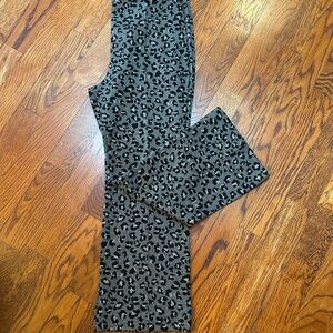 Maeve Anthropology kick-flare black and gray animal print